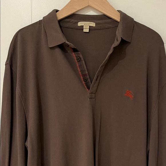 Burberry Dark Brown Polo Shirt for Men - Picture 1 of 7